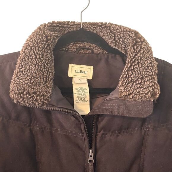 L.L. Bean Long Puffer Goose Down Coat Women’s chocolate Brown Winter L - Picture 2 of 13